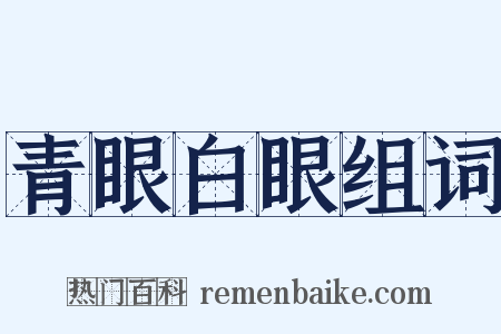 青眼白眼组词是什么意思的图片